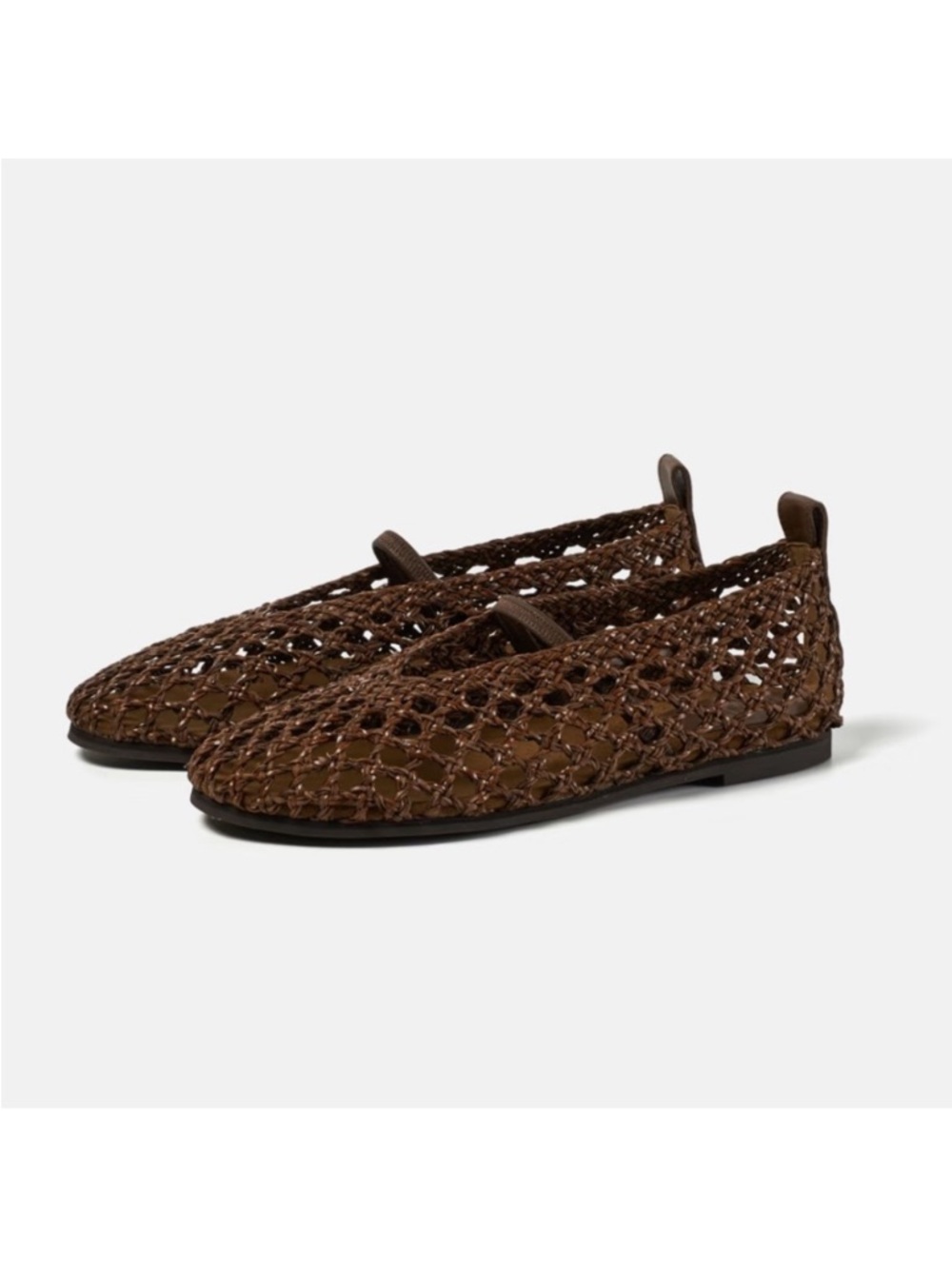Faytobe Brown Woven boho summer Mary Jane ballet Flats 37 7